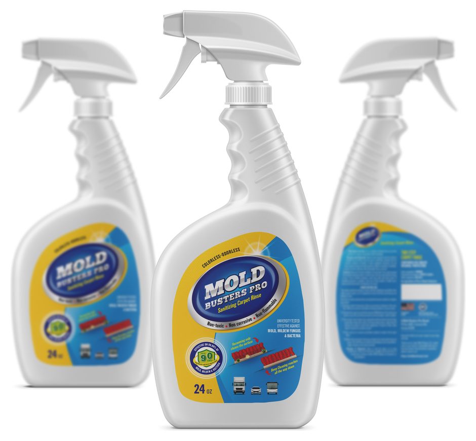 Mold and mildew surface cleaner spray bottles
